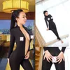 ROMPERS Women sexy offener Schritt Bodysuit bloße Dessous Doppel Reißverschluss