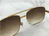 Populaire klassieke mannen outdoor zonnebril attitude gouden vierkante ontwerp frame UV400 bescherming eyewear vintage zomer stijl met blauwe doos