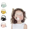 4 stili 2 in 1 maschera per bambini con stampa stella copri bocca integrale con valvola respiratoria in cotone per esterni pm2.5 maschere protettive per bambini FFA4192-3