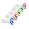 LED light Dual USB Car Charger adapter 5V 2.1A+1A Square Rocket Design For Smart phone 200PCS/LOT