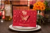 (30 peças / lote) Cartão do convite tradicional Overseas Chinese Wedding Red Laser Cut borboleta Casamento Convites de Clientes