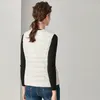 Nieuwe causale vrouwen witte eendendonsvest ultra licht vest jas winter gewichtloze ronde kraag mouwloze jas T190905