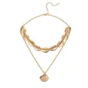 10PC / Set Chocker Kleine Muschel-Halsketten für Frauen Mehrschichtige lange Kette Anhänger Böhmische Strand-Ozean-Halsketten Schmuck Colla2769