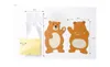 8X12CM Cute cartoon bear kangaroo fox rabbit animal food creative card food packaging bag baking decorative bag