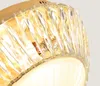 Ny ankomst modernt kristall tak ljuskrona ljus guld lyx kristall ljuskronor belysning flush mount LED taklampa för sovrum myy