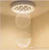 Goutte de pluie Led lustres en cristal escalier pendentif luminaires K9 lampe en cristal pour hôtel Villa décoration de la maison