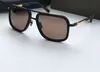 Occhiali da sole in titanio Mach nero oro nero/marrone ombreggiati 2030 occhiali da sole vintage Gafas de Sol uomini sfumature di occhiali da sole con scatola