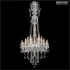 Moderne kroonluchters Binnenverlichting Fixture 12 Lights Clear Crystal Hanglampen voor Trap Restaurant Woonkamer Hotel