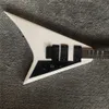 guitarra branca personalizado de alta qualidade Jack triângulo com hardware preto transporte livre de bordo braço da guitarra elétrica de corpo basswood