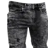 Hommes Skinny Stretch Denim Pantalon Distressed Ripped Freyed Slim Fit Jeans Pantalon Harajuku Sweatpant Hip Hop Pantalon LS 1217