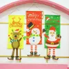 Christmas Fabric Hanging Flags Shop Window Pendant Home Party Room Wall Ornament Outdoor Xmas Santa Claus Decoration Door Flags JK1910