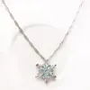 2019 Droppshiping Fashion Women Crystal Zircon Snowflake Pendant Necklace Jewelry Christmas New Year Gifts BFJ55