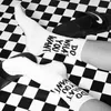 Chaussettes masculines Lettre drôle Corée Halajuku Hip Hop Street Skateboard Men Femmes de haute qualité Black blanc décontracté coton court Win1