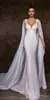 Magnifiques robes de mariée sirène avec enveloppement Spaghetti paillettes robes de mariée avec perles robes Dubai robe de mariée de plage grande taille
