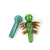 Pantallas de vidrio policromático de colores para pipa de mano Tazón para fumar Pieza Flor de margarita Cuarzo Banger Agujero Bongs Uñas a prueba de polvo Ash Catcher Dab Rig Dabber Accesorios