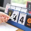 D-Day Flip Perpetual Desk Calendar Classic Count Down Desktop Spiral Bound Planner for Home Office Black White Red Blue Yellow