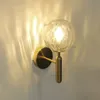 Nordic Water Wave Milk White Glass Wall Lamp Copper Color Metal Sconce Aisle Foyer Porch Hotel Cafe Bedside Staircase Lighting