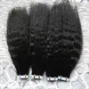 A fita de Remy de Yaki grossa no cabelo humano estima 80 pcs fita reta Kinky na extensão humana do cabelo Doubos o cabelo adesivo do cabelo do cabelo 200g