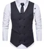 Brown Mens Vest 2019 Wool Groom Vests British Style Mens Suit Vests Slim Fit Custom Made mens designer ties Wedding Waistcoat