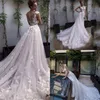 2019 Sexy V Neck Beach Wedding Dresses With Detachable Sleeveless Boho Bridal Bohemian Gowns Custom Made Formal Dress