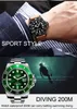 2019 Men Watches LOREO Sport Waterproof 200M Watch Relogio Masculino Men's Clock Automatic Mechanical Military Army clock CJ191217