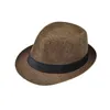 2021 Classic Mäns Top Hat Middle Aged och Äldre Sommarlock Sunscreen Sun Cap Utomhus Straw Hattar