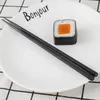 Black Alloy Japanese Chopstick Restaurant Chinese Food Sushi Low 8849815