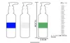 100ml husdjur runda axeluttag pump latexflaska, blå brun vit flaska, plastpress flaska anka munflaska