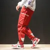 La maxza hip hop spår vinter trender sweatpants streetwear plus fett stor kod små fötter män byxor koreanska mode