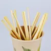 100PCS / Pack High Grade Yellow Wheat Straw Environmentally Friendly Straw 20CM Biodegradable Reusable Drinking Bar Party