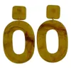 2 цвета стиль женщин Фахион овальная форма янтарная схема круговые акриловые длинные с серьги с серьгами
