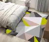 カスタム3D床の壁紙の壁紙の家の装飾現代色の幾何学的な三角形のリビングルームの寝室のバスルームの床ステッカーPVC