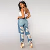 Ağartıcı Yıkama Rendelenmiş Yırtık Kalem Skinny Kot Kadınlar Mavi Yüksek Bel Uzun Pantolon Sıkı Denim Jean