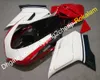 Kit de carénages de moto pour Ducati 848 1098 07-11 1198 Shell 2007-2011 Ensemble de carénage de carrosserie ABS blanc rouge noir (moulage par injection)