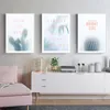 Abstract Foggy Green Cactus Plant Pink Quotes Poster e stampe in stile nordico Wall Art Canvas Painting Living Room Wall Art Picture6973376