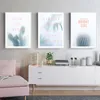 Abstract Foggy Green Cactus Plant Pink Quotes Poster e stampe in stile nordico Wall Art Canvas Painting Living Room Wall Art Picture8946104