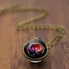 16 mm Starry Sky Cabochon Naszyjnik wszechświata wszechświata Naszyjki moda biżuteria dla kobiet mężczyzn prezentowa wola i piaszczysta