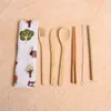 21 stijlen Draagbare bestek Set Outdoor Reizen Bamboe Stateset Set Mes Lepel Chopsticks Vork Lepel Servies Sets 7pcs / Set XD20311