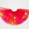 Multicolor cute kids LED dress with lights star Sequin Tutu Skirt puffy luminous girl dresses for stage performance and Party 20pcs