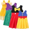 Heiße Sommer Mädchen Ärmelloses Kleid Meerjungfrau Kinder Prinzessin Kleider Mit Schleife ins Mädchen Casual Cosplay Kostüm kleid