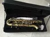 Ny ankomst Högkvalitativ Margewate Brass Baritone E Flat Saxofon Antik Koppar Ytan Musikinstrument med munstycke Gratis frakt