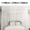 4 Corner Bed Canopy Netting Bed Mosquito Net Square Beding Tillbehör 4 Dörrar Myggnät Sommar Hem Textil 190x210x240cm Y200417