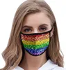 LGBT Gay 3D-tryckmask Ansiktsmasker Polyester Återanvändbar Dörr Sport Ridning Masker Fashion Rainbow Återanvändbar munmaskor LJJK2339
