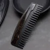 MOQ 100PCS Preminum OEM Custom Logo Hair Comb Bredt Tänder Metall Trä Beard Combs Oljehår för Män