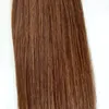 Toppkvalitet 100% mänskliga remy hårförlängningar Dubbel ritade I Tip Fusion Förnödda hårförlängningar Stick Keratin Hair 200gram 200strands