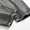 Heren jeansbroek Gekrast Motorfiets Drop Men Oversized Broek Shredded Denim Destruction Slim1