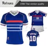 98 Retro VINTAGE hommes maillots de football # 10 ZIDANE # 12 HENRY MAILLOT DE FOOT 98 Thaïlande Qualité enfants ensemble uniformes Football Maillots chemise