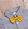 Kids Designer Clothes Family Matching Outfits Brother Sister Suits Baby Summer Short Sleeve Bowtie Tops T-shirts Shorts Pants Headband B5468