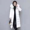 Женские Parkas 2021 корейская версия длинные пальто женские женские куртки белый парусник