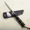 2020 New Arrival VG10 Damascus Steel Tanto Ponto Lâmina Ebony Handle sobrevivência reta facas com Kydex